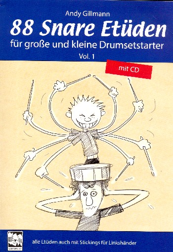 Vorderes Coverbild 88 Snare Etüden Band 1