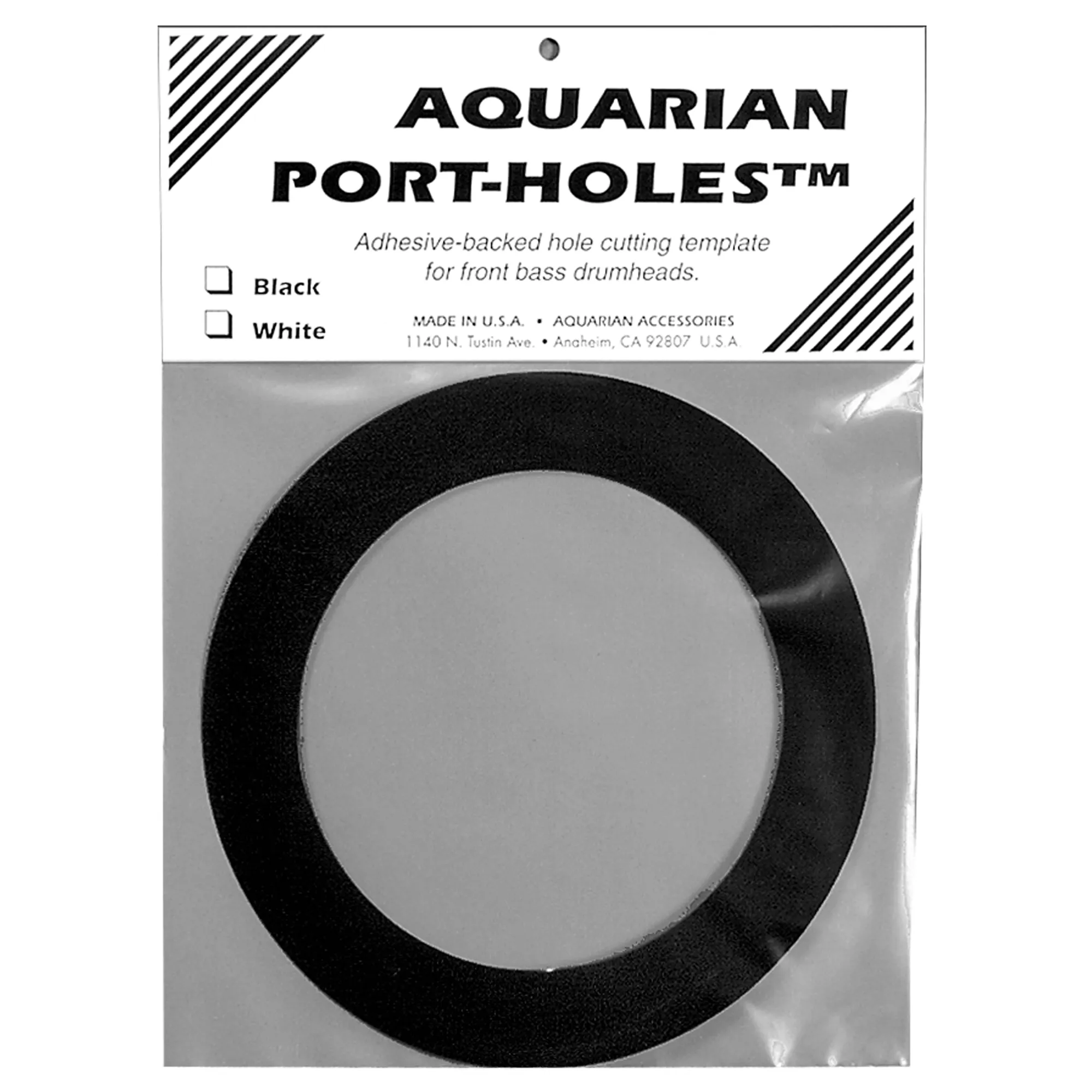 Vorderes Coverbild Aquarian Bass Drum Port Hole 5" schwarz