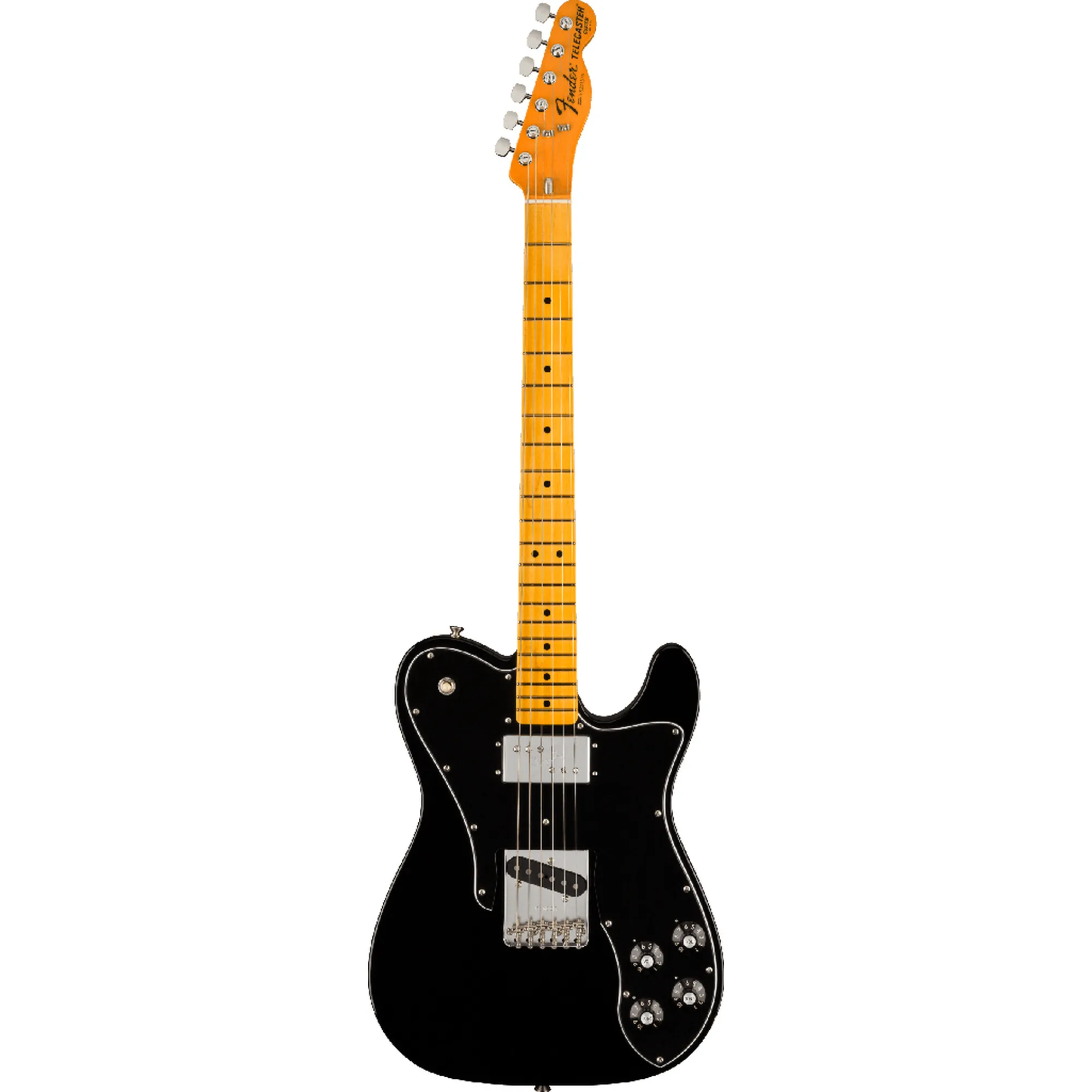 Vorderes Coverbild Fender AVII 77 Tele Custom MN - BLK