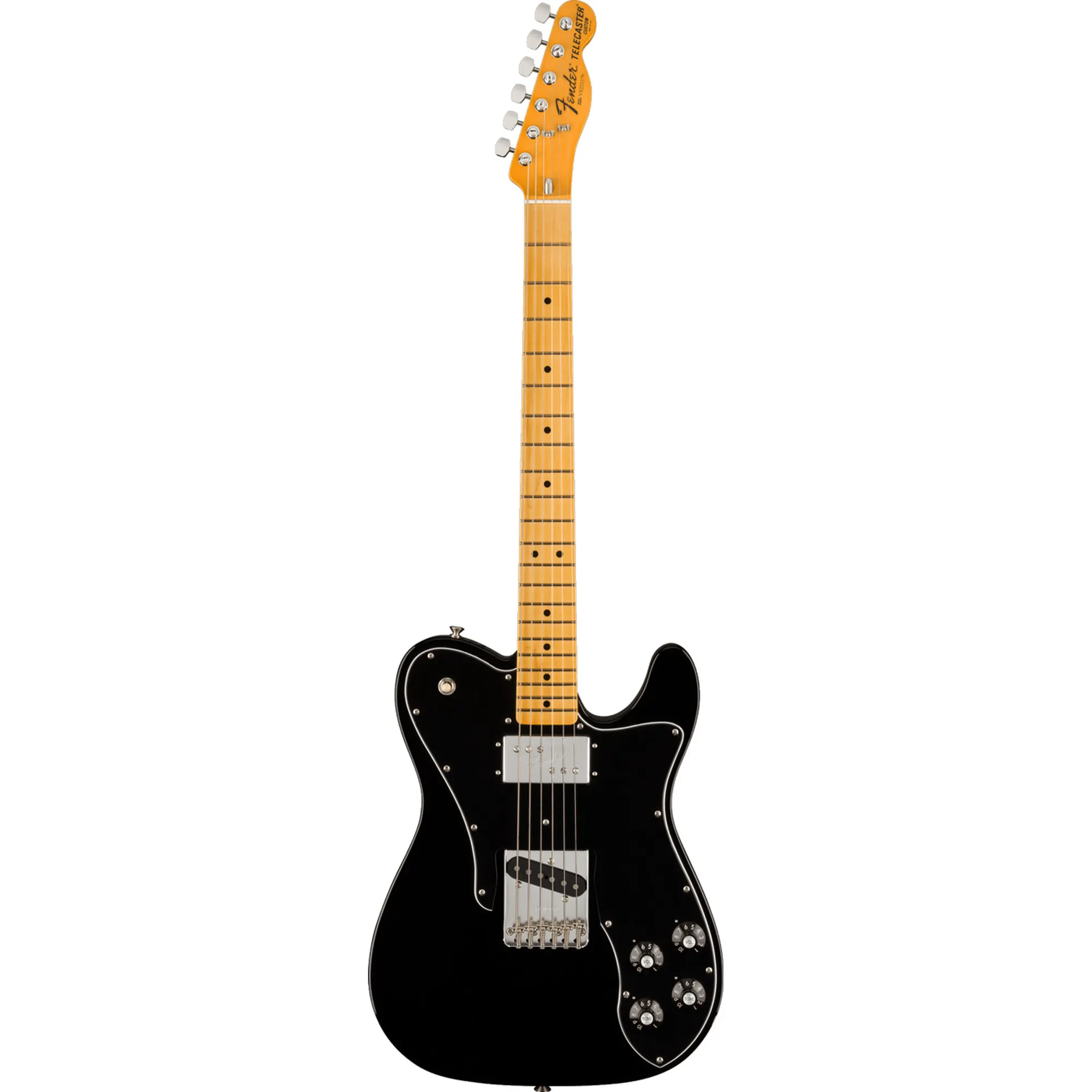Vorderes Coverbild Fender AVII 77 LTD CSTM Tele MN BLK - SHOWROOM