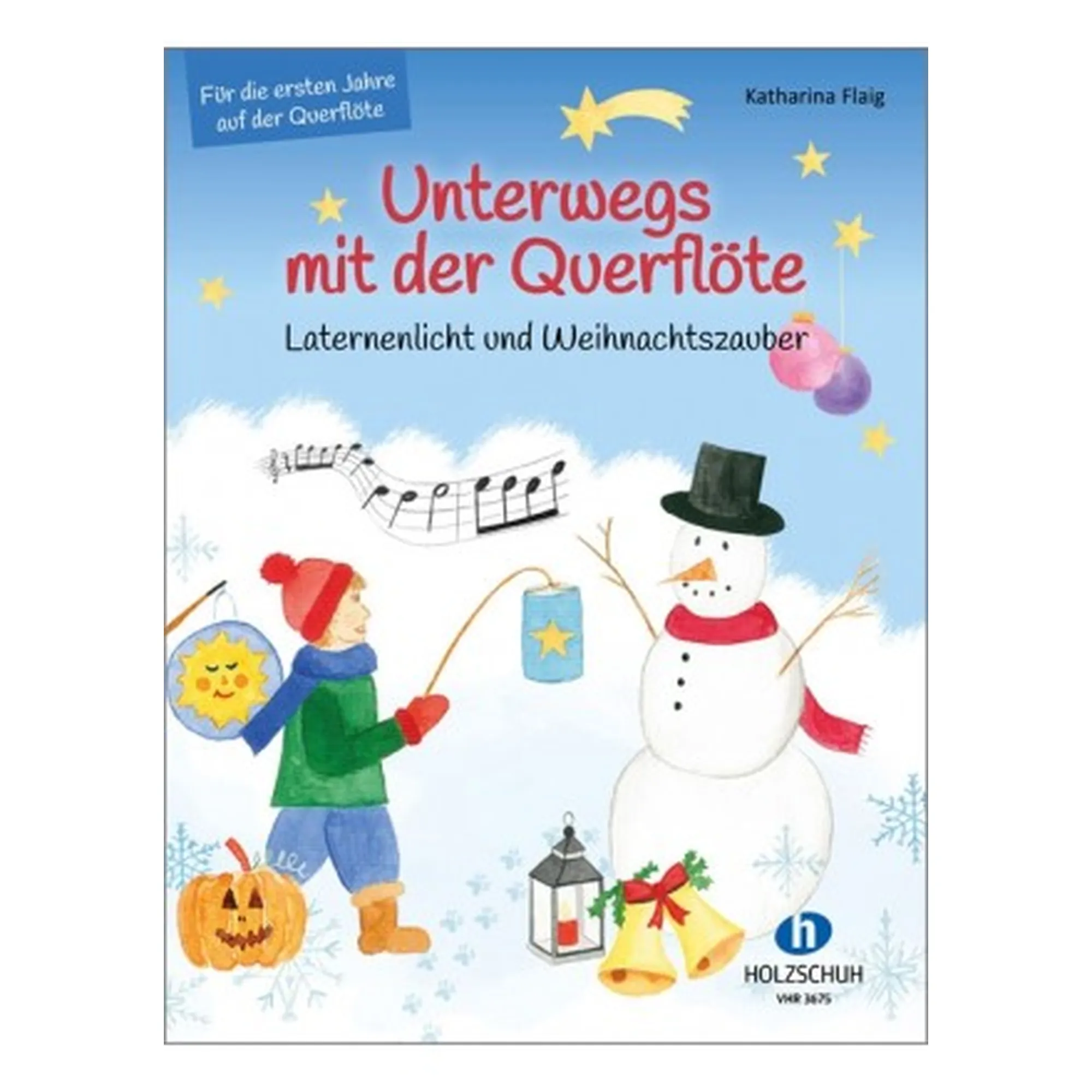 Vorderes Coverbild Unterwegs Mit Der Querflöte - Laternenlicht Und Weihnachtszauber