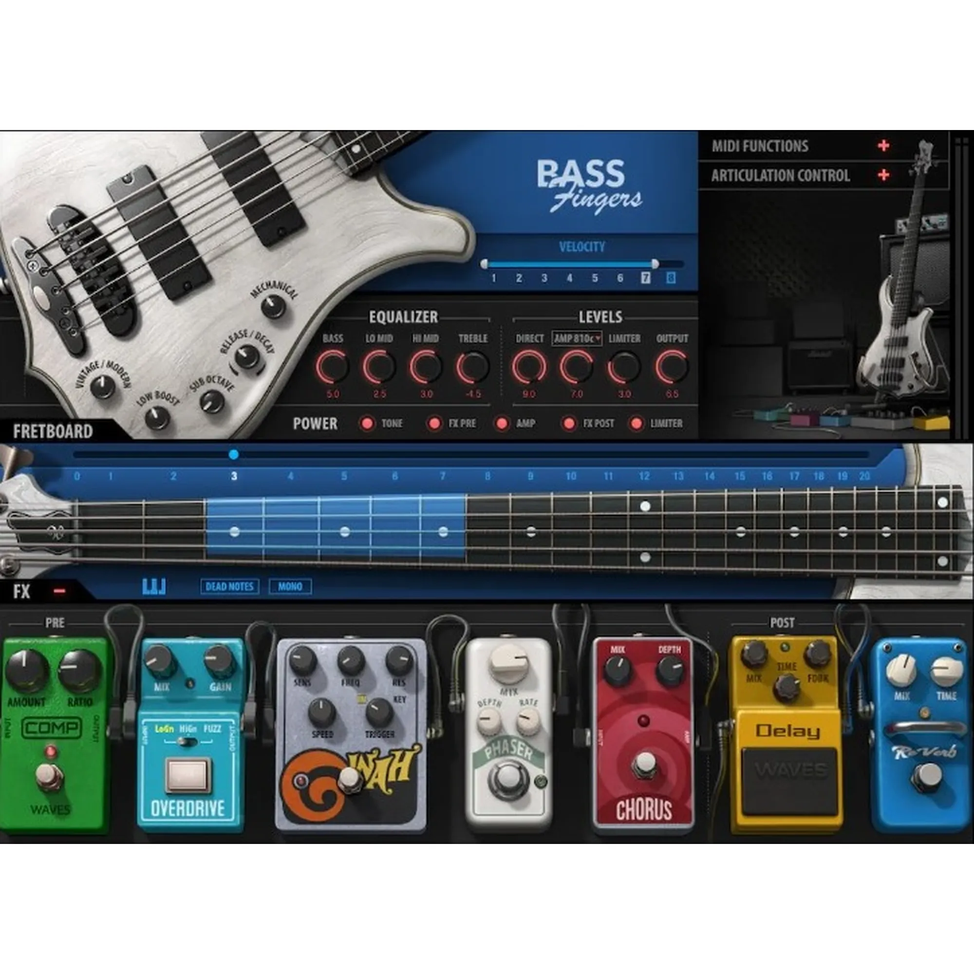 Vorderes Coverbild Waves Bass Fingers