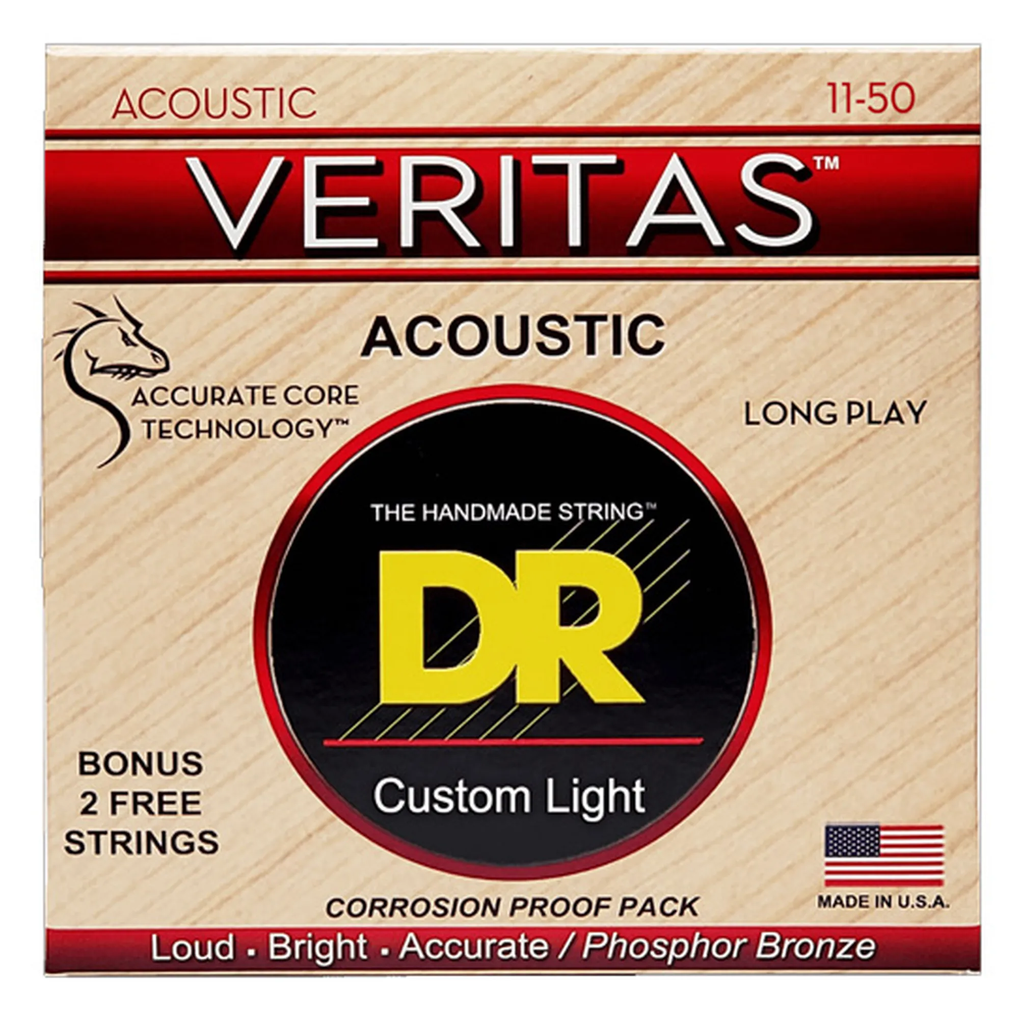 Vorderes Coverbild DR Strings VTA-11 Veritas Custom Light
