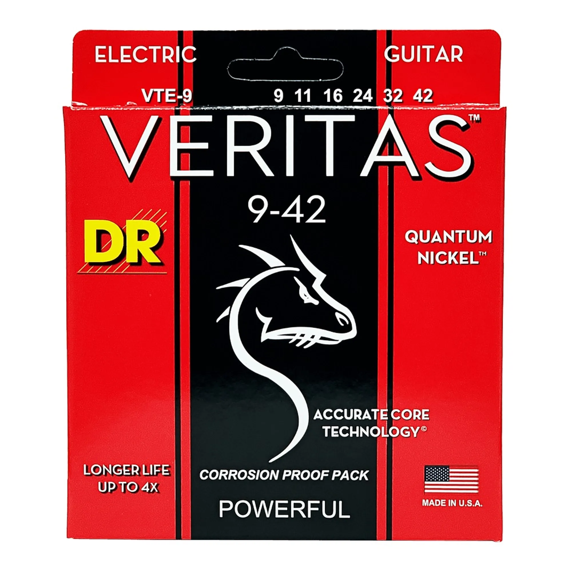 Vorderes Coverbild DR Strings VTE-9 Veritas Light