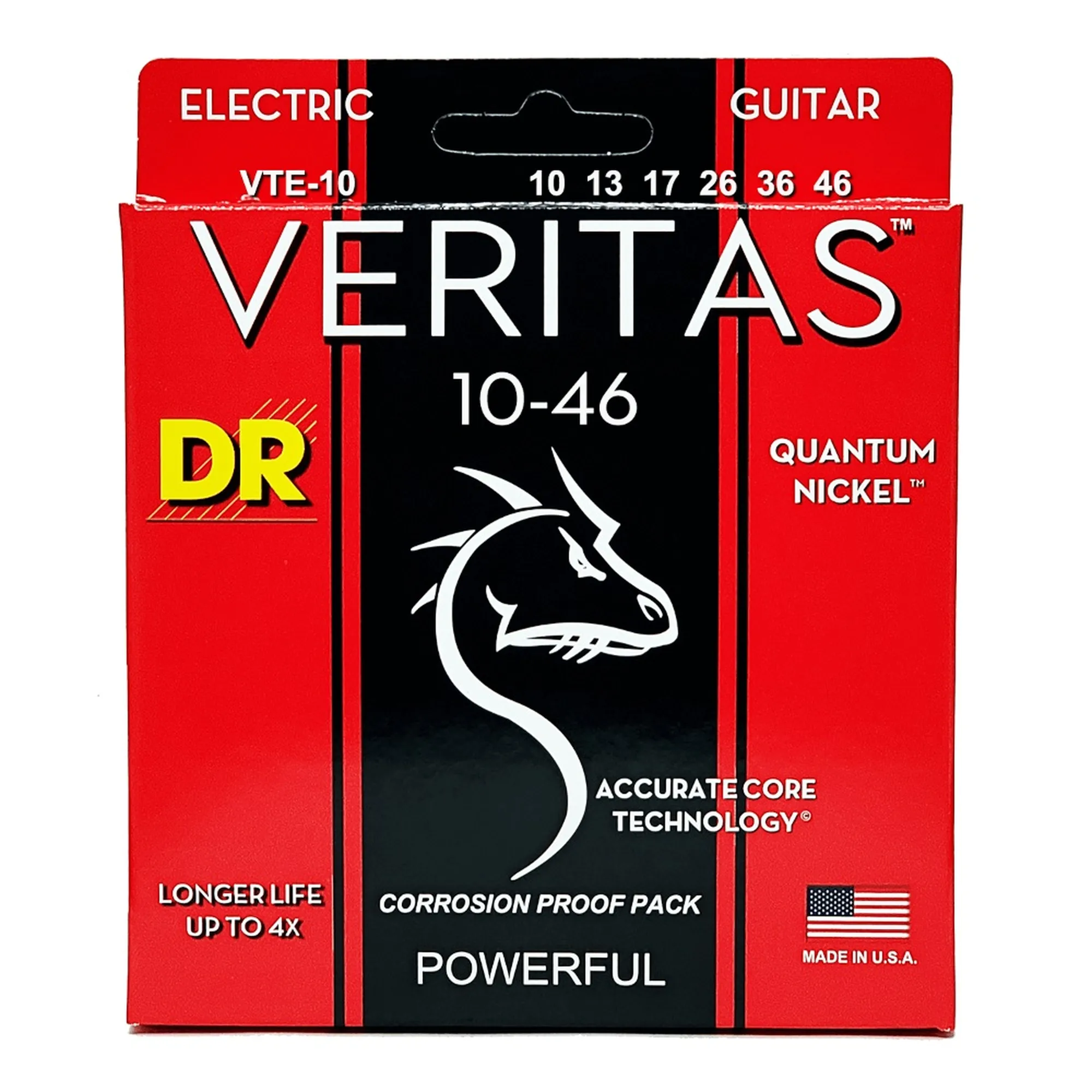 Vorderes Coverbild DR Strings VTE-10 Veritas Medium