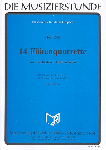 Vorderes Coverbild 14 Flötenquartette