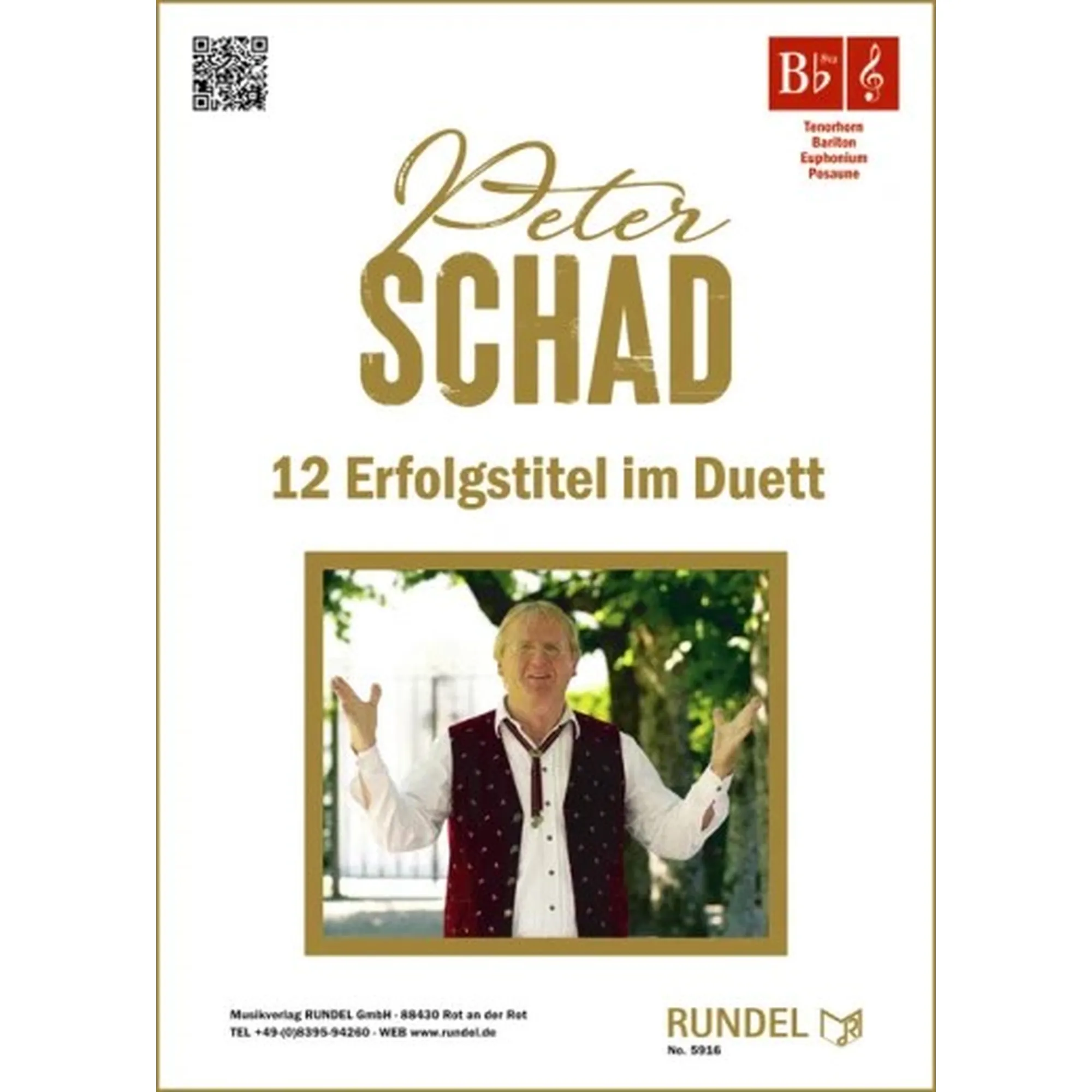 Vorderes Coverbild 12 Erfolgstitel im Duett - Tenorhorn Bb