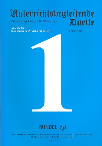 Vorderes Coverbild Unterrichtsbegleitende Duette 1