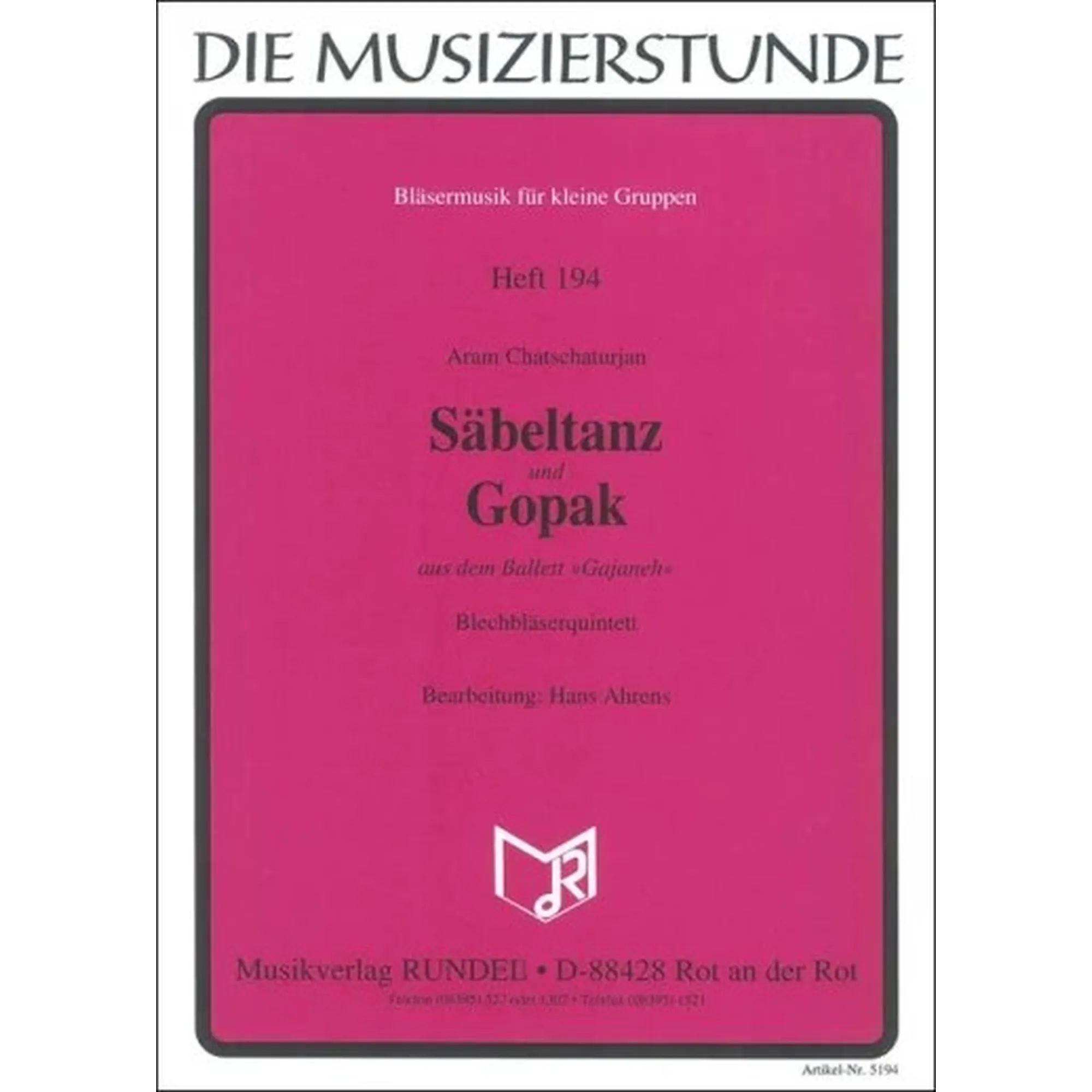 Vorderes Coverbild Säbeltanz und Gopak
