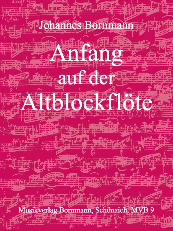 Vorderes Coverbild Anfang auf der Altblockflöte