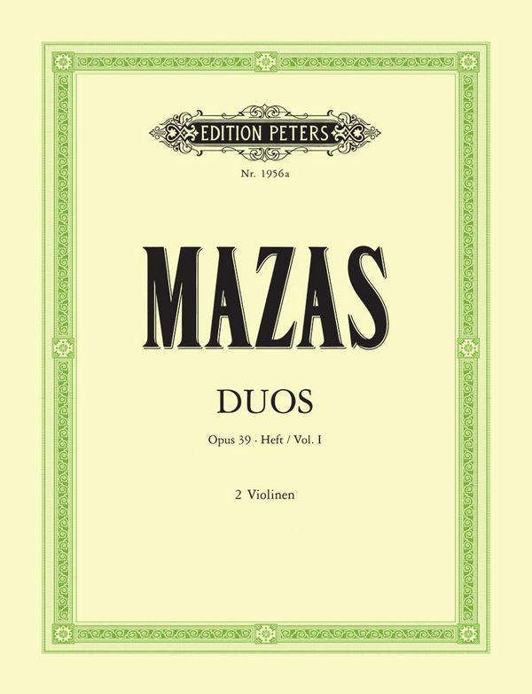 Vorderes Coverbild 6 Duos op.39 Band 1 (Nr.1-3)
