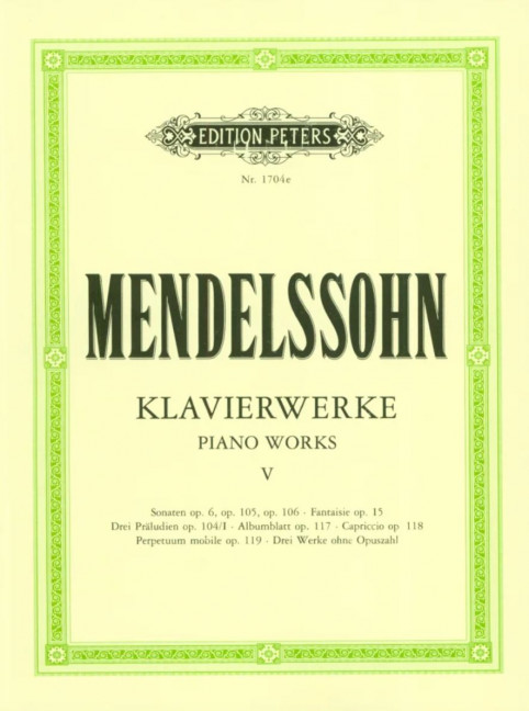 Vorderes Coverbild Klavierwerke Band 5