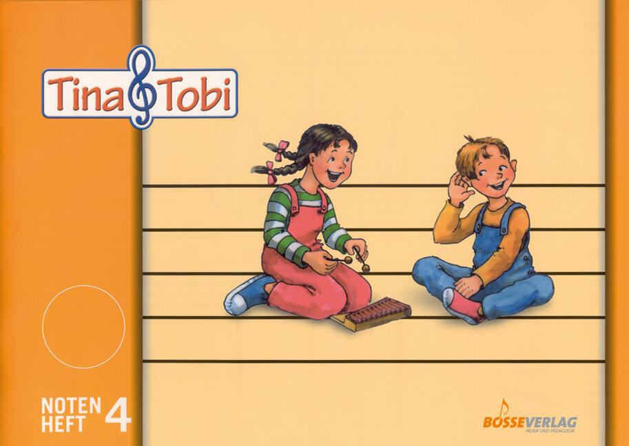 Vorderes Coverbild Tina und Tobi Notenheft 4 (4 Systeme)