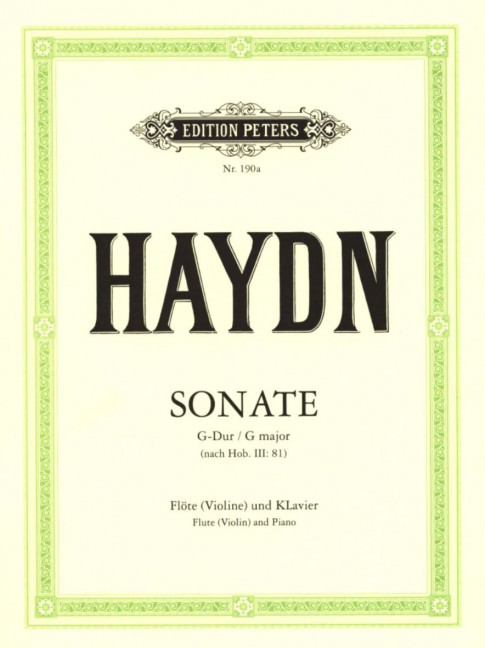Vorderes Coverbild Sonate G-Dur