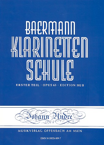 Vorderes Coverbild Klarinettenschule Band 2 Erster Teil op.63