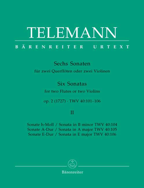 Vorderes Coverbild 6 Sonaten op.2 Band 2 (Nr.4-6)