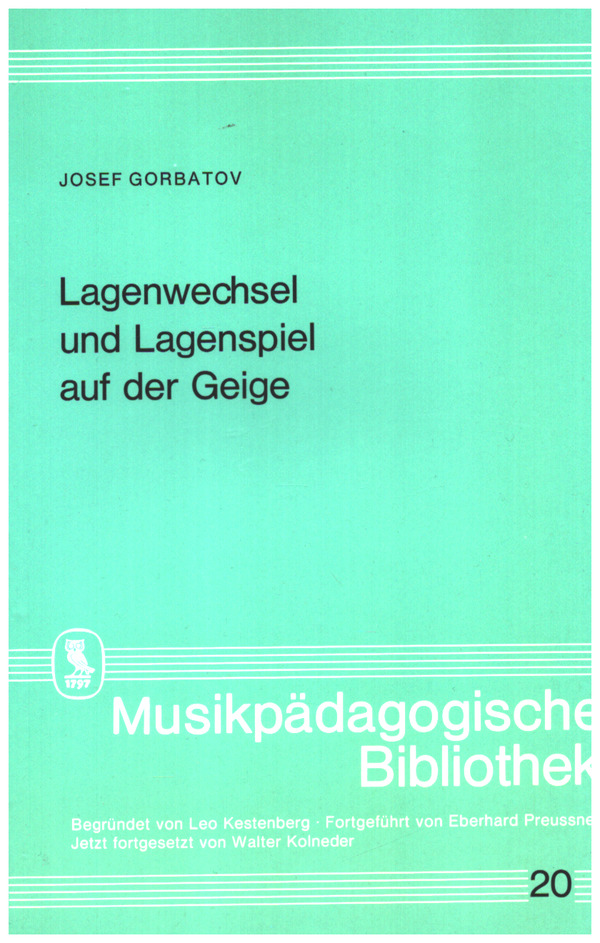Vorderes Coverbild Lagenwechsel und Lagenspiel auf der Geige