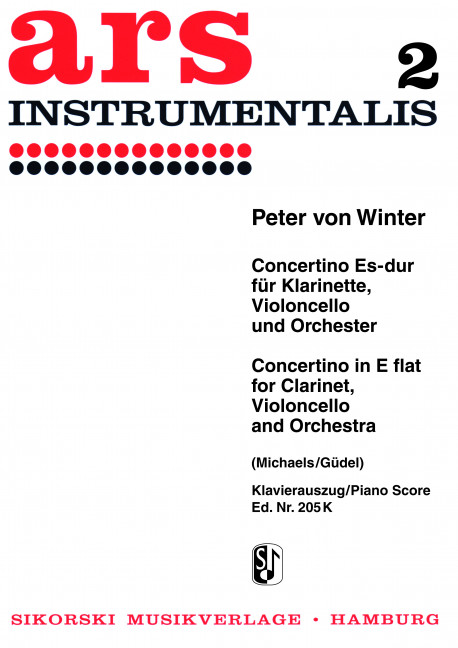 Vorderes Coverbild Concertino Es-Dur für Klarinette