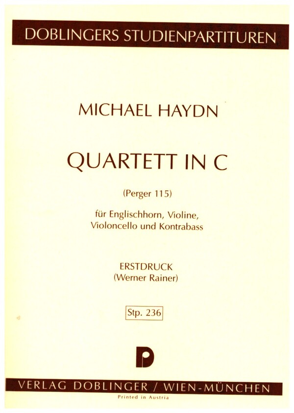 Vorderes Coverbild Quartett in C-Dur Perger 115