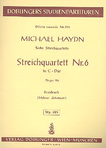 Vorderes Coverbild Streichquartett C-Dur Nr.6