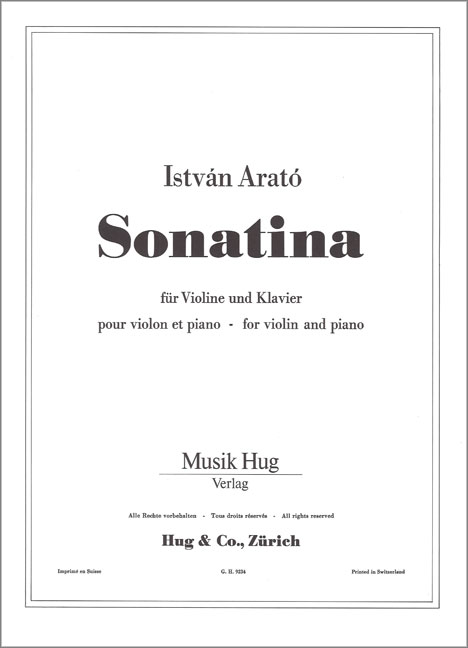 Vorderes Coverbild Sonatine