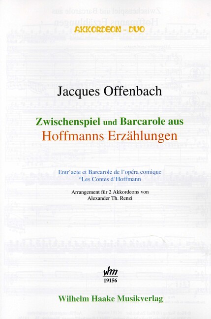 Vorderes Coverbild Zwischenspiel und Barcarole aus Hoffmanns Erzählungen