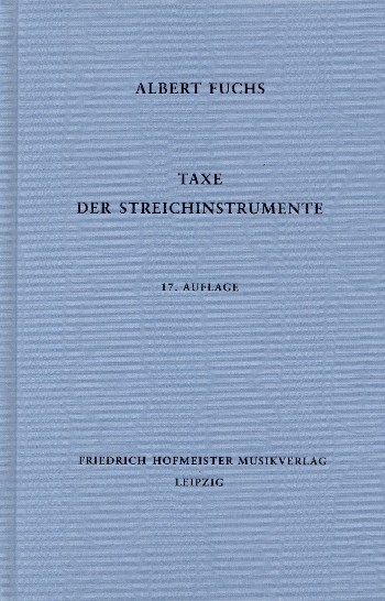 Vorderes Coverbild Taxe der Streichinstrumente