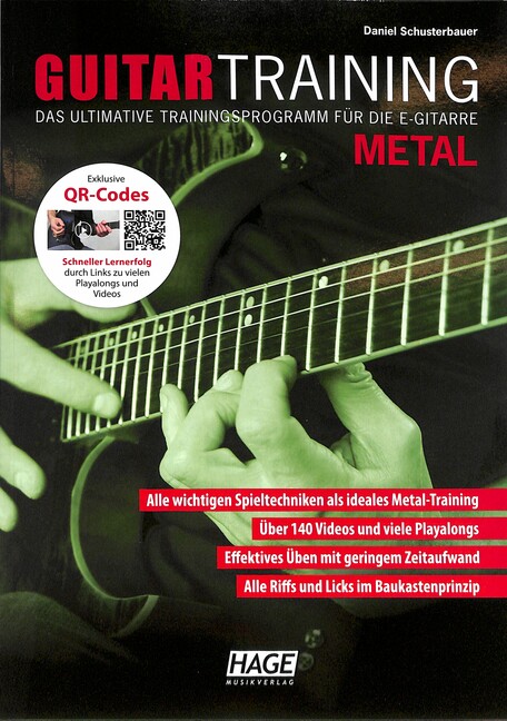 Vorderes Coverbild Guitar Training Metal (+QR-Codes)