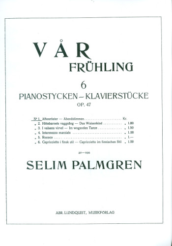 Vorderes Coverbild Aftonröster op.47