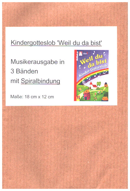 Vorderes Coverbild Weil du da bist  (Kinder-Gotteslob) Musikerausgabe