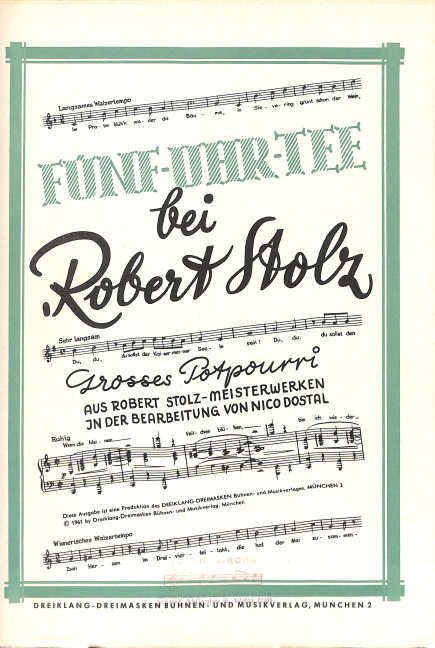Vorderes Coverbild Fünf-Uhr-Tee bei Robert Stolz: für