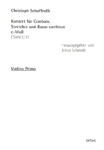 Vorderes Coverbild Konzert c-Moll CSWV:C:11