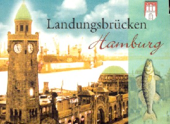 Vorderes Coverbild Spieluhr La Paloma  Motiv Landungsbrücken Hamburg