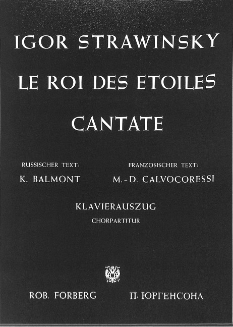 Vorderes Coverbild Le roi des etoiles Kantate