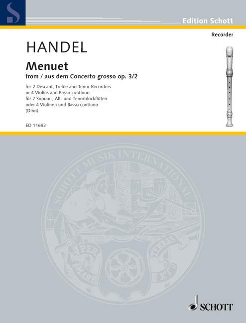 Vorderes Coverbild Minuet from Concerto grosso op.3,2