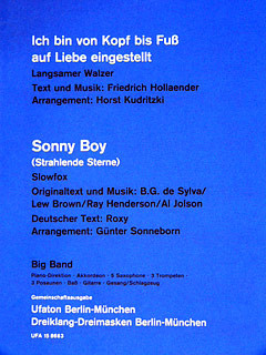 Vorderes Coverbild Ich bin von Kopf bis Fuß auf Liebe eingestellt / Sonny Boy