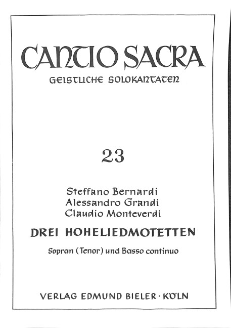 Vorderes Coverbild Drei Hoheliedmotetten
