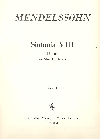Vorderes Coverbild Sinfonia D-Dur Nr.8