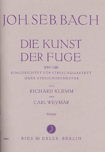 Vorderes Coverbild Die Kunst der Fuge BWV1080