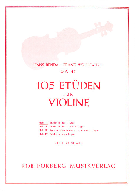 Vorderes Coverbild 105 Etüden op.45 Band 1 (Nr.1-36)