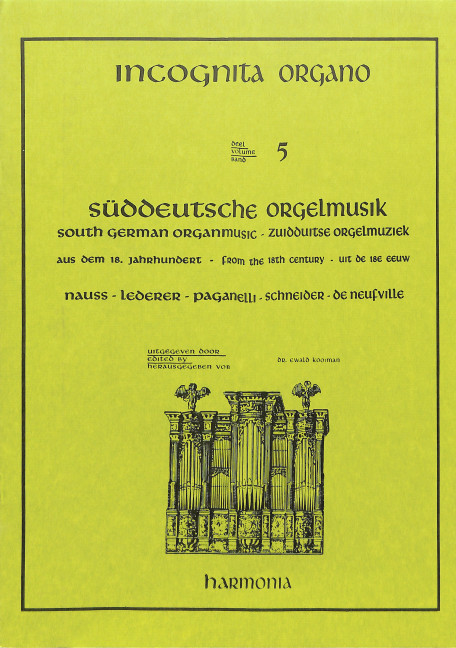 Vorderes Coverbild Süddeutsche Orgelmusik aus dem 18. Jahrhundert