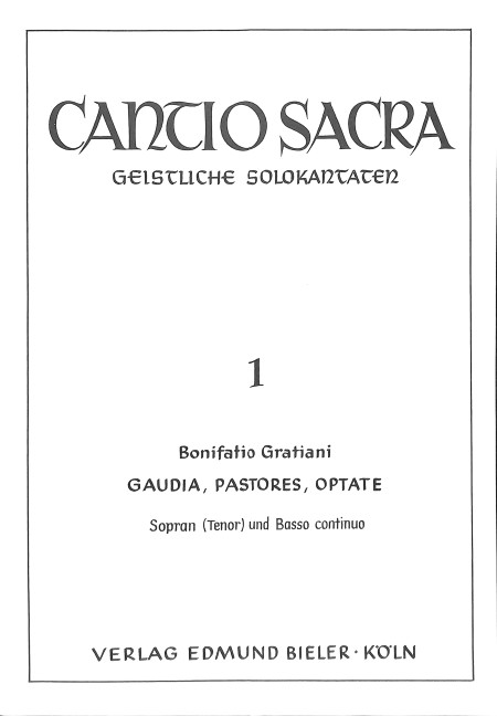 Vorderes Coverbild Gaudia pastores optate
