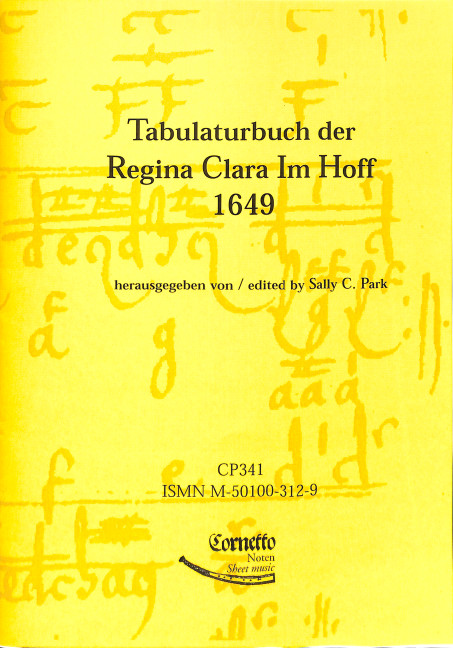Vorderes Coverbild Tabulaturbuch der Regina Clara Im Hoff (1649)