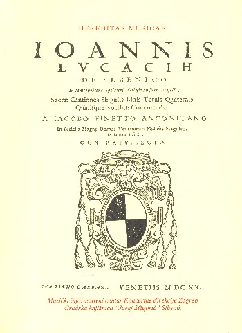 Vorderes Coverbild Sacrae cantiones singulis binis ternis quarternis quinisque vocibus