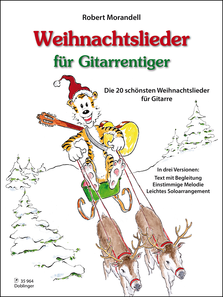 Vorderes Coverbild Weihnachtslieder für Gitarrentiger