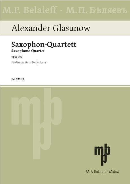 Vorderes Coverbild Quartett op.109