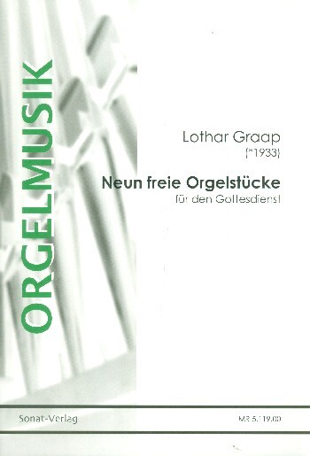 Vorderes Coverbild 9 freie Orgelstücke für den Gottesdienst