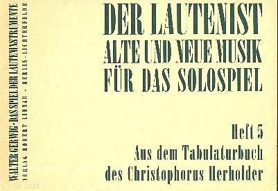 Vorderes Coverbild Aus dem Tabulaturbuch des Christophorus Herholder