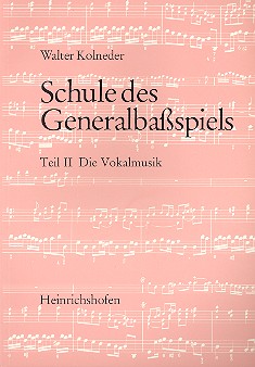 Vorderes Coverbild Schule des Generalbaßspiels