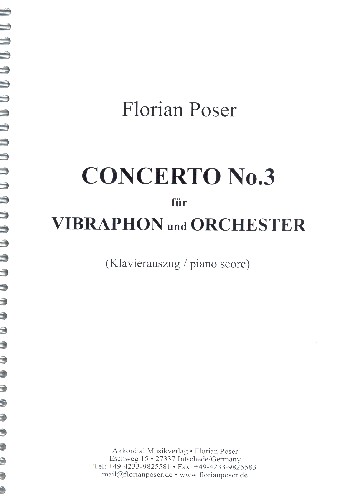 Vorderes Coverbild Konzert Nr.3 für Vibraphon und Orchester